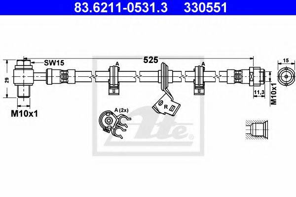 BREMBO T50053 Гальмівний шланг