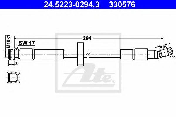 ATE 24522302943 Гальмівний шланг