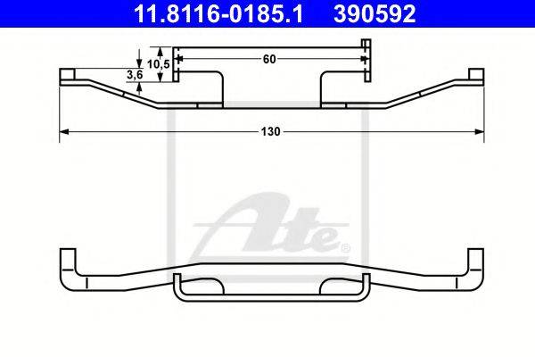 BMW 34 11 1 164 635 Пружина, гальмівний супорт