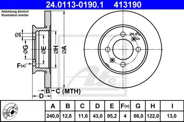 METELLI 230136 гальмівний диск