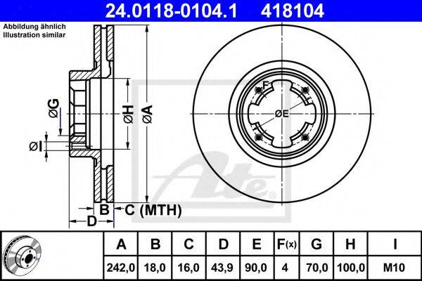 METELLI 230173 гальмівний диск