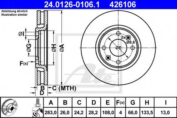 BOSCH 0986BB4092 гальмівний диск