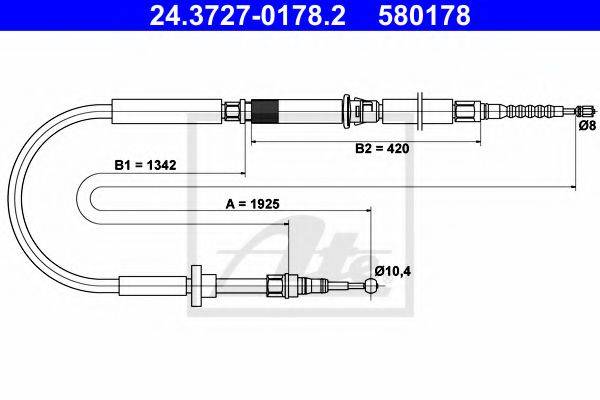 VAG 4B0 609 721 AD Трос, стоянкова гальмівна система