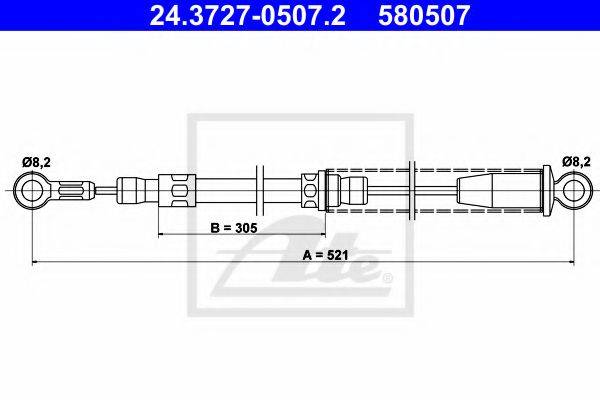 TEXTAR 44017400 Трос, стоянкова гальмівна система