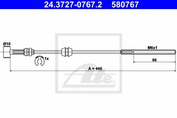 OPEL 9225545 Трос, стоянкова гальмівна система