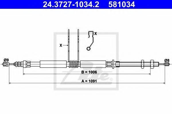 BOSCH 1987477649 Трос, стоянкова гальмівна система