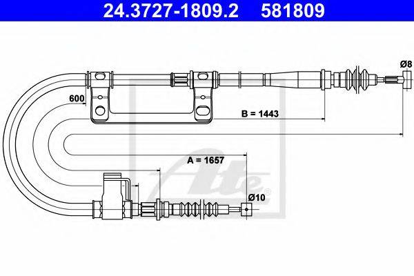 MAZDA GA5R44420B Трос, стоянкова гальмівна система