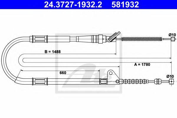 QUINTON HAZELL BC2804 Трос, стоянкова гальмівна система