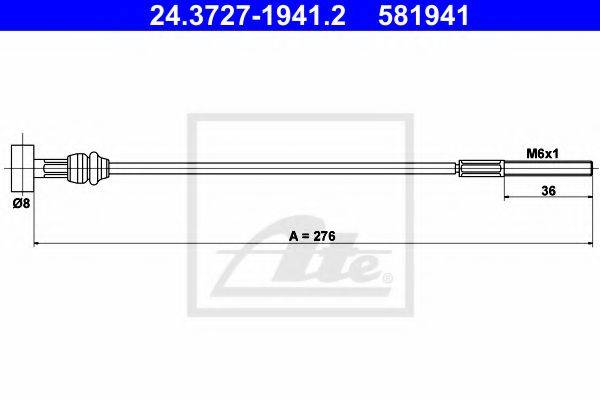 TOYOTA 464100F010 Трос, стоянкова гальмівна система