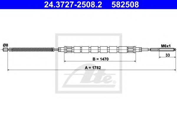 VAG 6U7 609 721 Трос, стоянкова гальмівна система