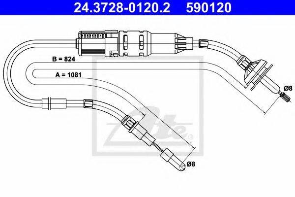 BENDIX 421076B Трос, управління зчепленням