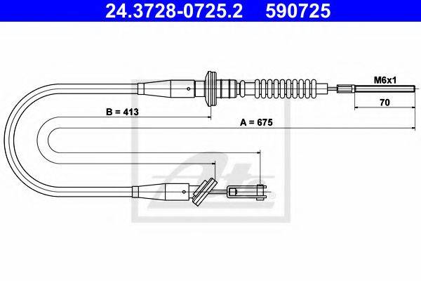 OPEL 9216431 Трос, управління зчепленням