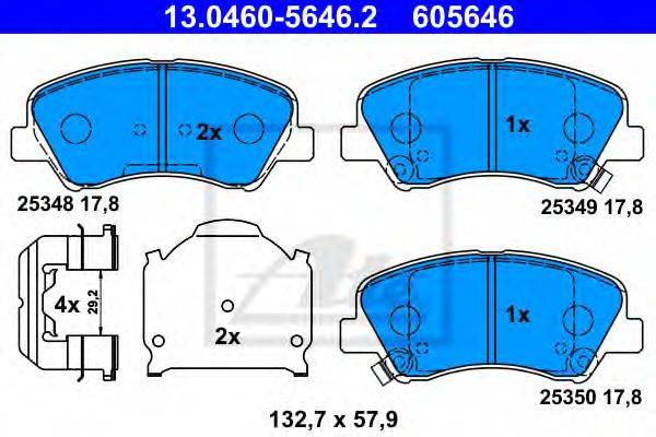 HYUNDAI 58101-C8A00 Комплект гальмівних колодок, дискове гальмо