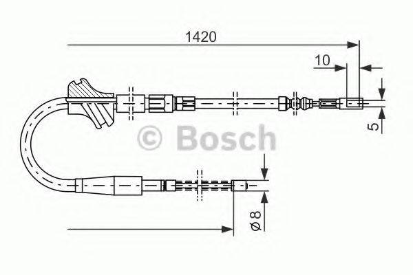 VW 4A0 609 721 E Трос, стоянкова гальмівна система