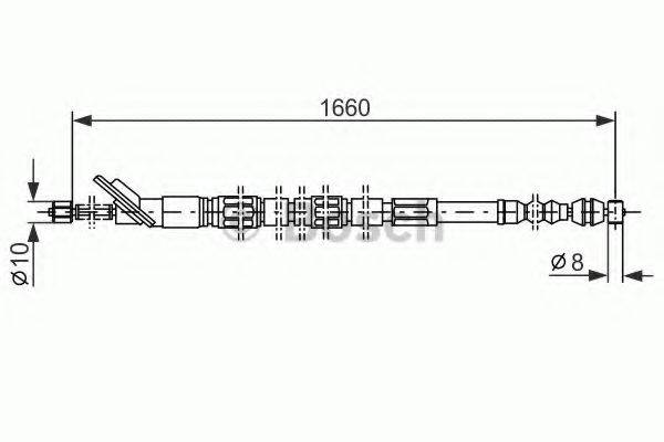 BENDIX 434385B Трос, стоянкова гальмівна система