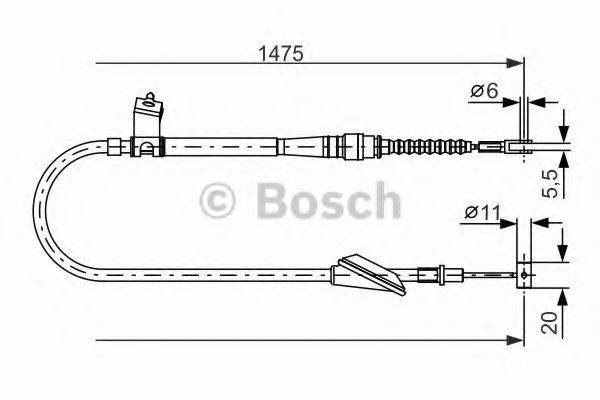 QUINTON HAZELL BC3341 Трос, стоянкова гальмівна система