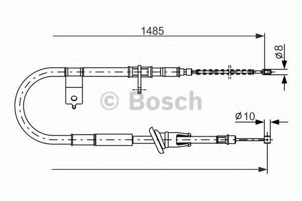 BOSCH 1987477612 Трос, стоянкова гальмівна система