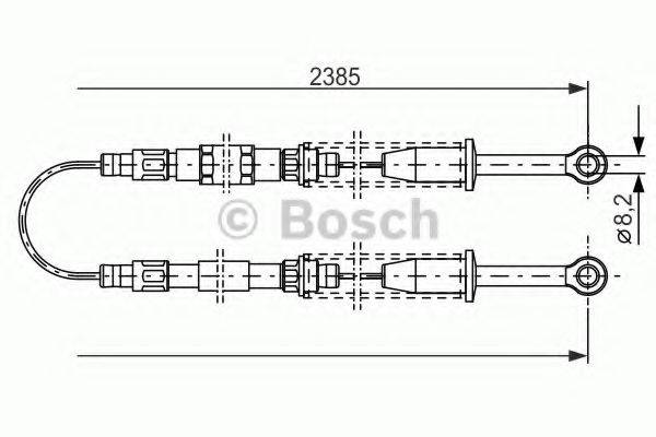 QUINTON HAZELL BC2560 Трос, стоянкова гальмівна система