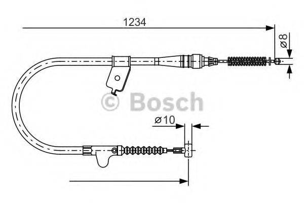 NISSAN 365319C003 Трос, стоянкова гальмівна система