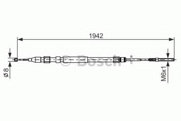 BOSCH 1987477820 Трос, стоянкова гальмівна система