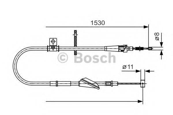 VAUXHALL 9211155 Трос, стоянкова гальмівна система