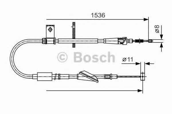 VAUXHALL 9211156 Трос, стоянкова гальмівна система