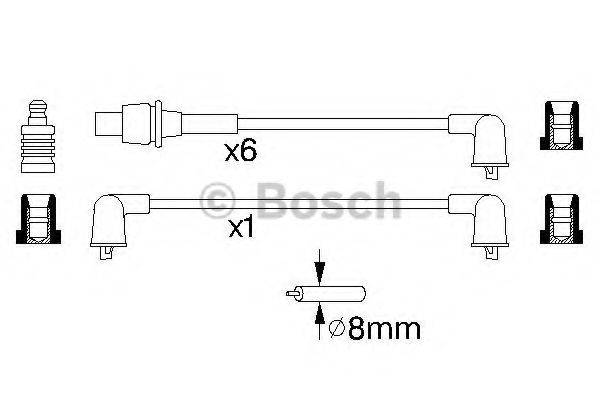 BOSCH 0986356927 Комплект дротів запалювання