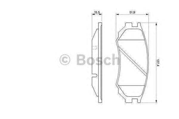 BOSCH 0986424254 Комплект гальмівних колодок, дискове гальмо