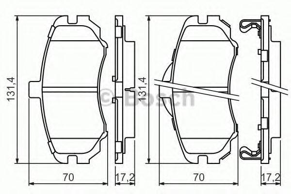 BOSCH 0986494426 Комплект гальмівних колодок, дискове гальмо