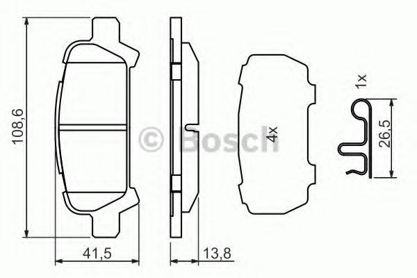 SUBARU 26696 AE060 Комплект гальмівних колодок, дискове гальмо