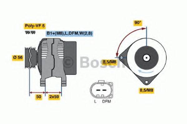 VW 038903023P Випрямляч, генератор