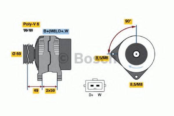 BOSCH 0986040330 Генератор