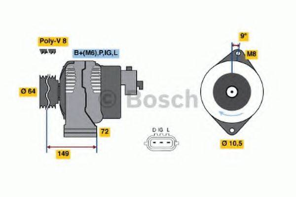 BOSCH 0986044501 Генератор