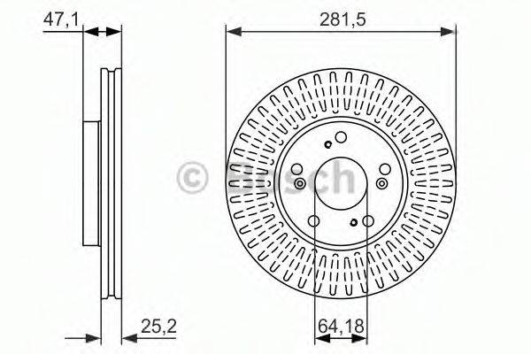 BOSCH 0986479781 гальмівний диск