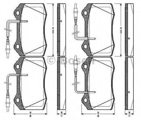 BOSCH 0986TB2694 Комплект гальмівних колодок, дискове гальмо