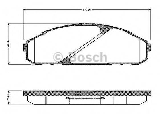 BOSCH 0986TB2717 Комплект гальмівних колодок, дискове гальмо