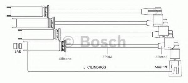 BOSCH F00099C120 Комплект дротів запалювання