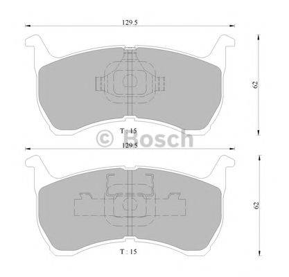 BOSCH 0986505341 Комплект гальмівних колодок, дискове гальмо