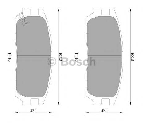 BOSCH 0986AB2235 Комплект гальмівних колодок, дискове гальмо