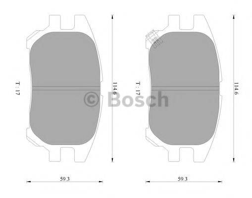 BOSCH 0986AB2365 Комплект гальмівних колодок, дискове гальмо