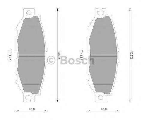 BOSCH 0986AB2443 Комплект гальмівних колодок, дискове гальмо