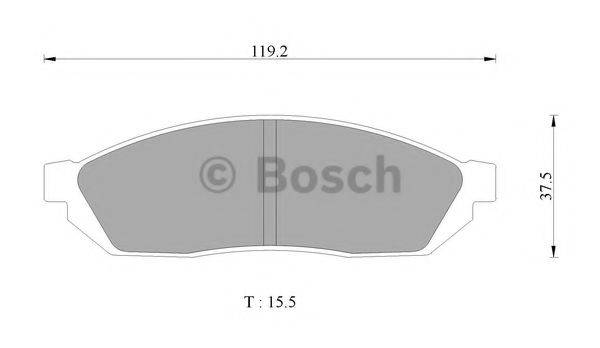 BOSCH 0986AB1217 Комплект гальмівних колодок, дискове гальмо