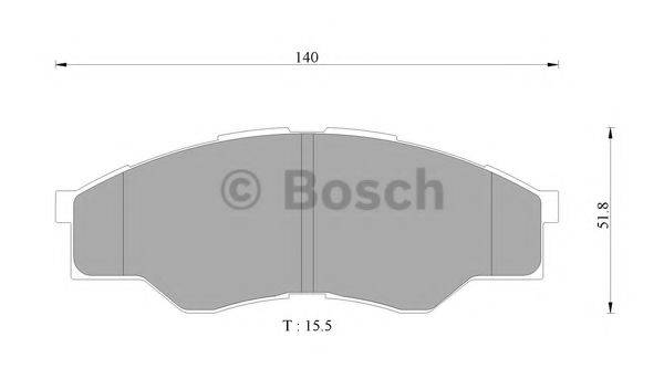 BOSCH 0986AB9376 Комплект гальмівних колодок, дискове гальмо