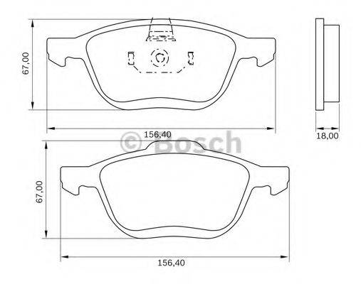 BOSCH 0986BB0985 Комплект гальмівних колодок, дискове гальмо