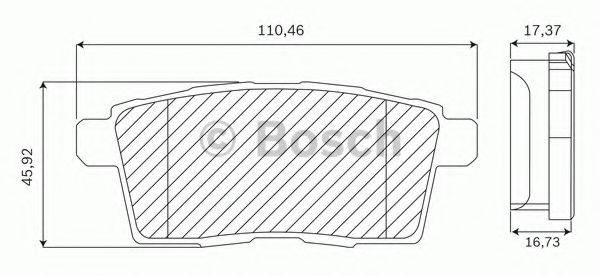 BOSCH F03B050172 Комплект гальмівних колодок, дискове гальмо