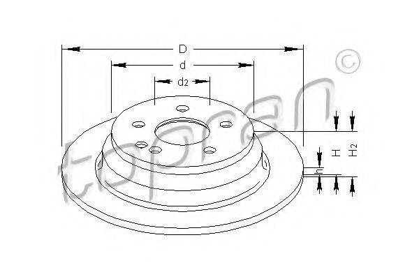 TOPRAN 401928 гальмівний диск