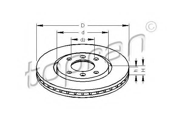 TOPRAN 720244 гальмівний диск