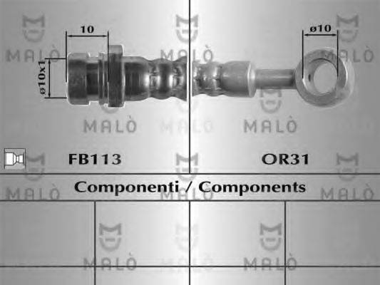 MALO 80911 Гальмівний шланг