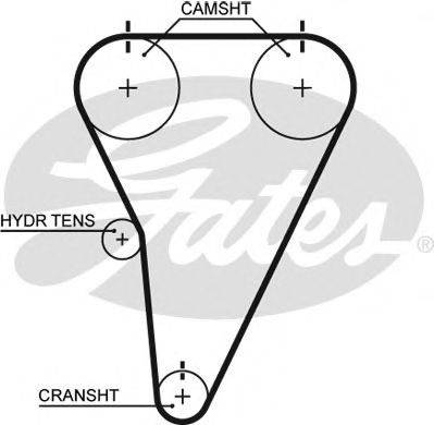 GATES T215 Ремінь ГРМ