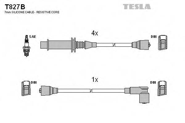 TESLA T827B Комплект дротів запалювання